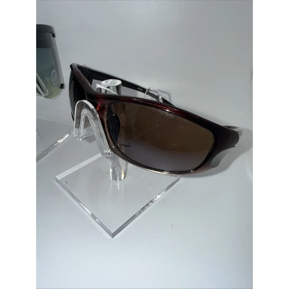 3 NEW pairs Shield Sunglasses Mirrored Lens Sport Fishing Black- Gradient Lenses